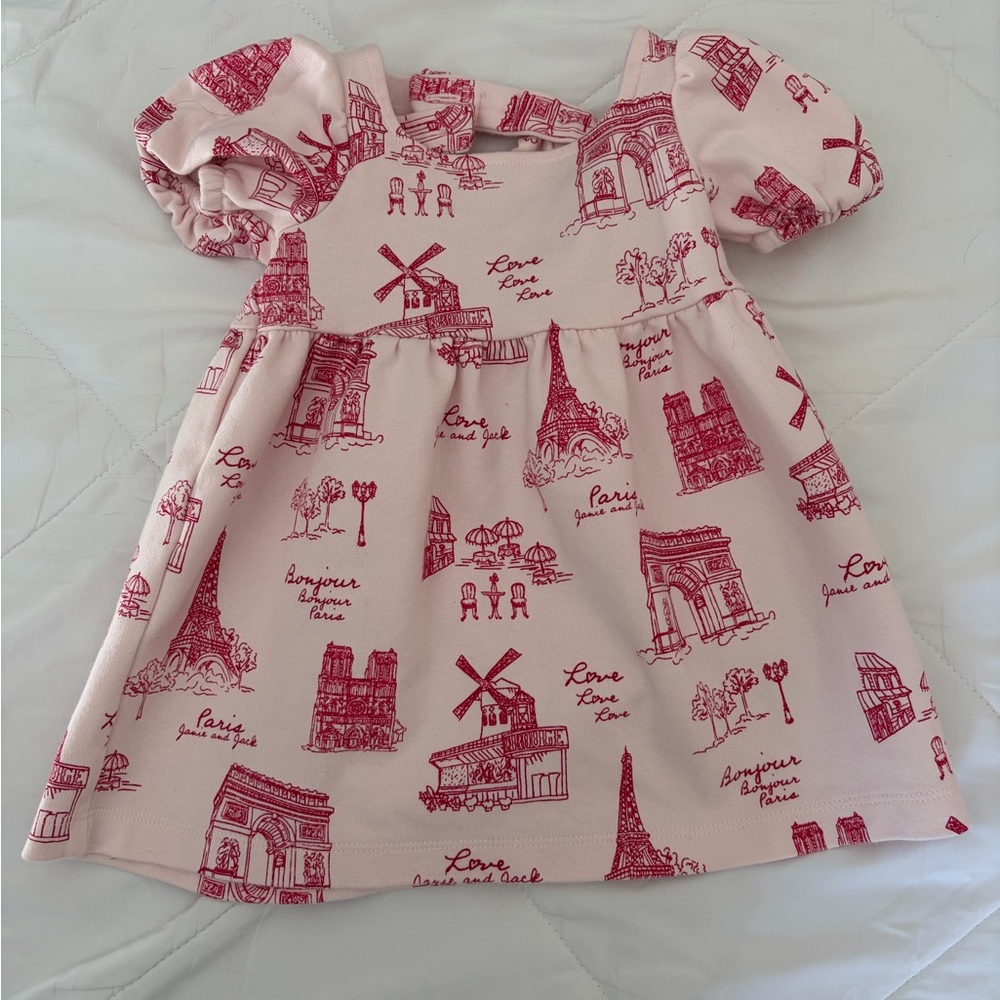 EUC Janie and Jack Pink Parisian Dress